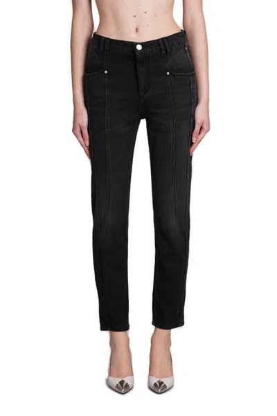 Isabel Marant Nikira Panelled Jeans In Black