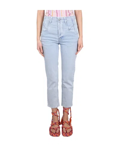 Isabel Marant Niliane High-waisted Cropped Jeans In White