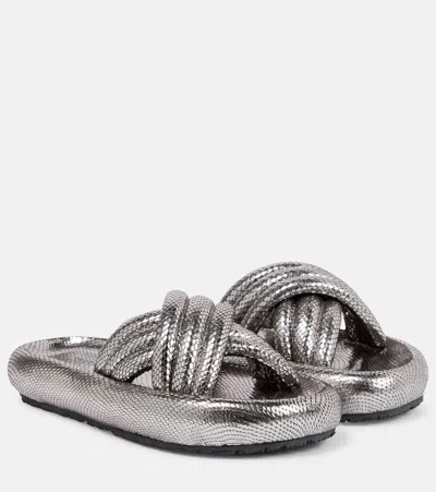 Isabel Marant Niloo Sandals In Gun Metal
