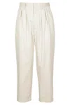 Isabel Marant Niouflow Mom-fit Ecru Cotton Trousers In Blue