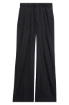Isabel Marant Noanda Pinstripe Wool Blend Pants In Black