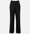Isabel Marant Noanda Pinstriped Wool-blend Straight Pants In Animal Print