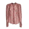 Isabel Marant Noeline Blouse Printed Crepe In Pink