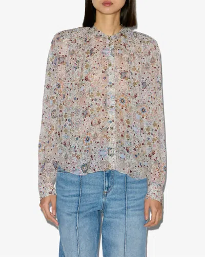 Isabel Marant Noeline Top In Ecru In White