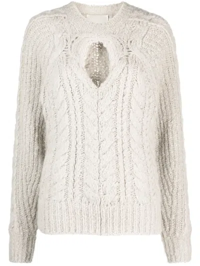 Isabel Marant Noelys Keyhole Jumper In Grey