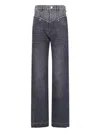 Isabel Marant Two-tone Jeans Noemie In Blue
