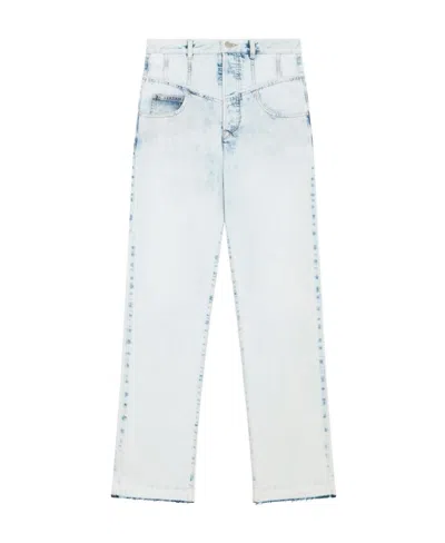 ISABEL MARANT ISABEL MARANT NOEMIE FRAYED EDGE STRAIGHT LEG JEANS