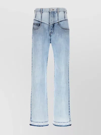 ISABEL MARANT 'NOEMIE' JEANS FRAYED HEM DETAIL