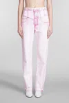 Isabel Marant Oliviani High-rise Cropped Jeans In Pink