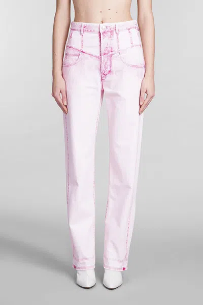 Isabel Marant Oliviani High-rise Cropped Jeans In Pink