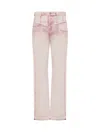 Isabel Marant Oliviani High-rise Cropped Jeans In Pink