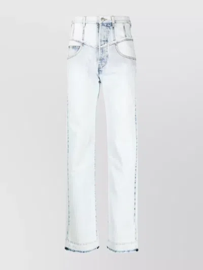 Isabel Marant Noemie Trousers With Belt Loops And Pockets In White