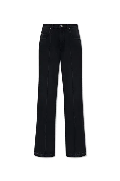 ISABEL MARANT NOLDY LOGO-PATCH JEANS
