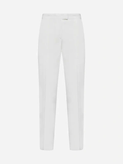 Isabel Marant Nolena High-rise Pintuck Straight-leg Ankle Pants In White
