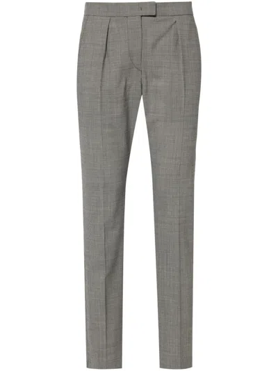 Isabel Marant Houndstooth Cigarette Trousers In Black