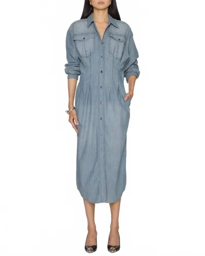 Isabel Marant Nolwen Midi Shirt Dress In Blue
