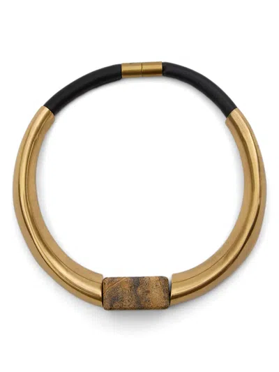 Isabel Marant Noly Necklace In Natural-light Brass