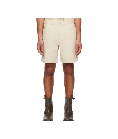 ISABEL MARANT NON-STRETCH COTTON- AND HEMP-BLEND DENIM SHORTS.
