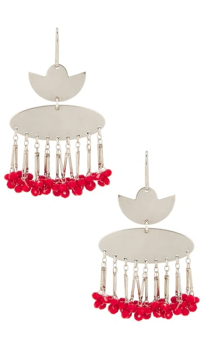 Isabel Marant Nora Fringe Earrings In Metallic