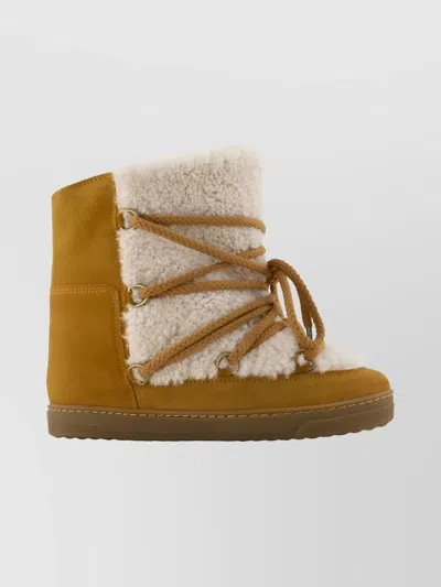 Isabel Marant Nowles Ankle Boots Lace-up Shearling In Multi
