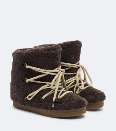 Isabel Marant Nowles Shearling Snow Boots In Brown