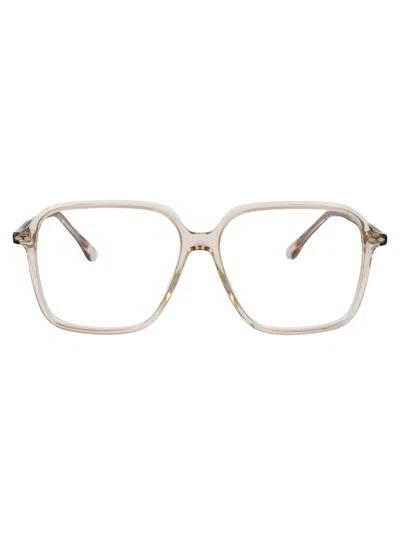 Isabel Marant Nude Acetate Glasses In Gold