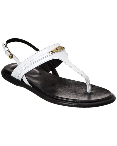 Isabel Marant Nya Leather Sandal In White