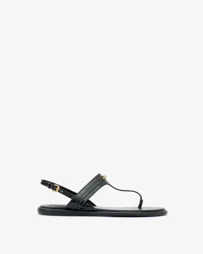 Isabel Marant Nya Sandals In Black Leather