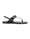 Isabel Marant Round Head Flat-soled Sandals In Black