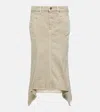 Isabel Marant Nyda Denim Midi Skirt In Beige