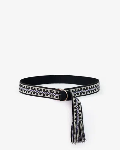 Isabel Marant Nyessa Belt In Black/blue