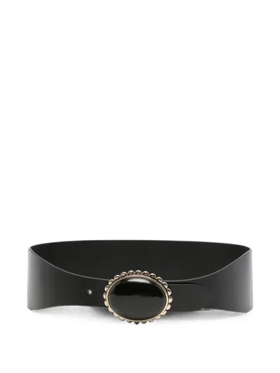 Isabel Marant Nyla Leather Belt In Black