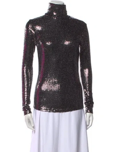 Pre-owned Isabel Marant Nylon Patterned Top W/ Tags In Black