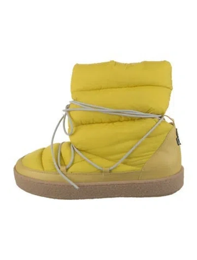 Pre-owned Isabel Marant Nylon Snow Boots In Yellow