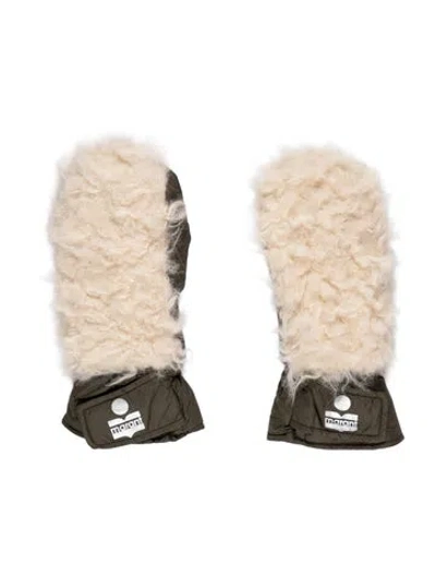 Pre-owned Isabel Marant Nylon Winter Gloves In Green/neutrals