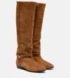 Isabel Marant Nynel Suede Knee-high Boots In Brown