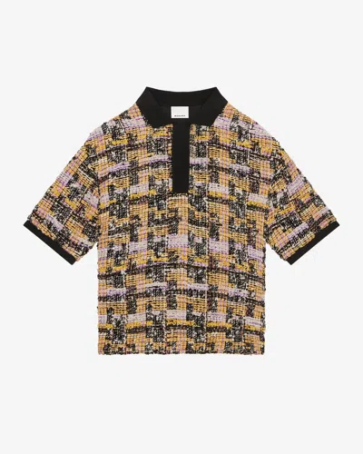 Isabel Marant Oberteil Dorian In Lilac-yellow