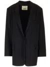 Isabel Marant Black Stretch Polyester Blend Oceany Blazer In Black