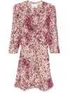 Isabel Marant Octavia Mini Dress In Purple
