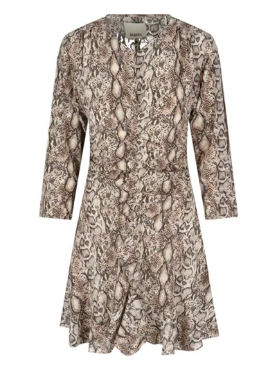 Isabel Marant Octavia" Midi Shirt Dress - Beige