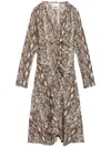 Isabel Marant Octavia Printed Mini Dress In Neutrals