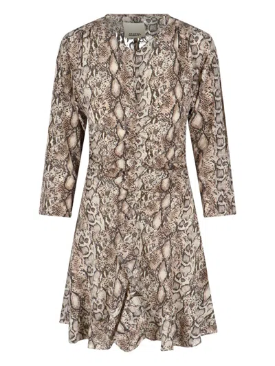 Isabel Marant Octavia Shirt Midi Dress In Brown