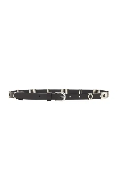 Isabel Marant Odena Belt In Black Silver