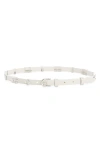 Isabel Marant Odena Faithful Leather Belt In Chalk/ Silver