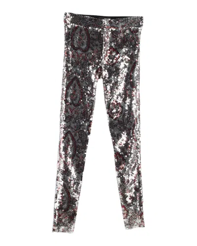 Isabel Marant Odizo Sequined Pants In Silver Polyester In Metallic