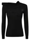 Isabel Marant Cozy Black Knit Top For Fall Season 2024 In Black