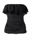 Isabel Marant Off-shoulder Ruched Top In Black
