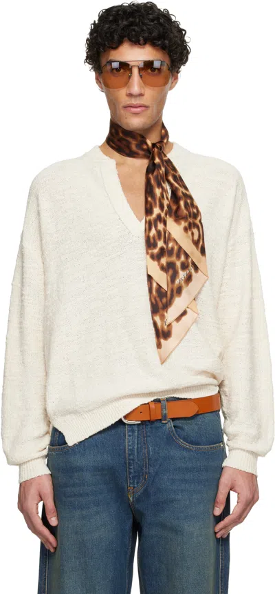 Isabel Marant Off White Arnold Sweater In Animal Print