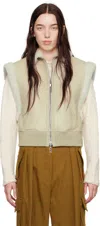 Isabel Marant Off-white Edwina Reversible Shearling Vest In 20ck Chalk