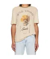 Isabel Marant Honore Linen Graphic T-shirt In Nude